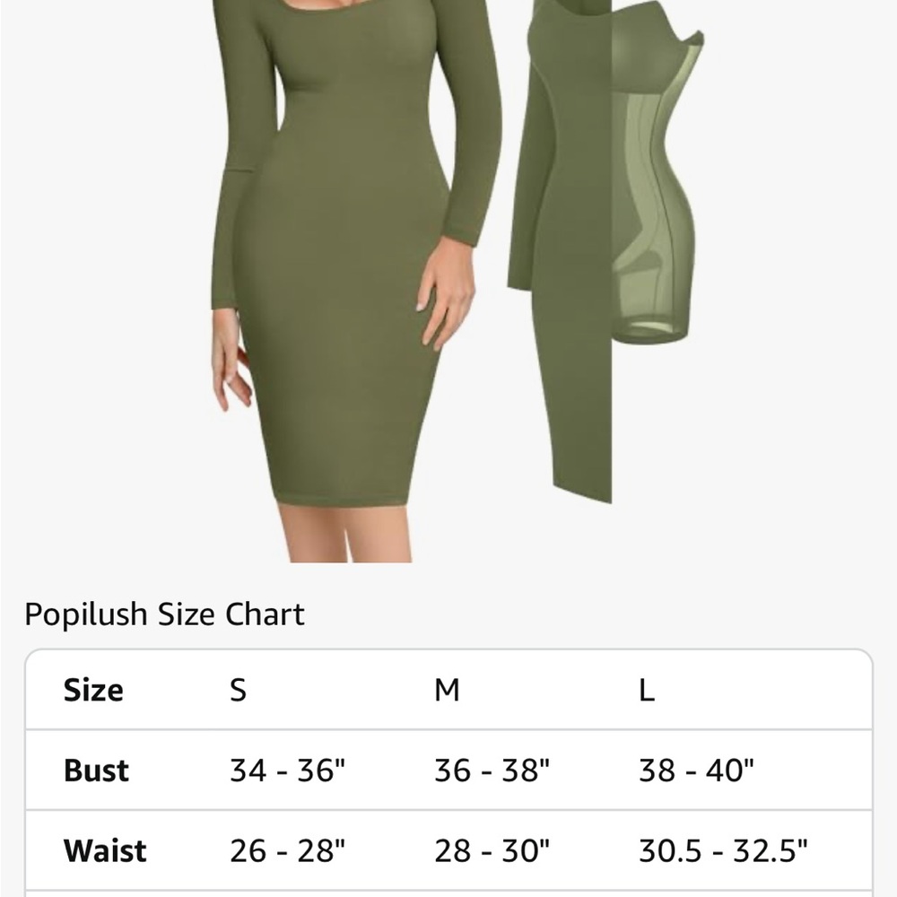 Never worn slimming Popilush dress 
Spandex included in dress